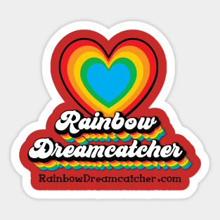 Rainbow Dreamcatcher Heart with Website Sticker